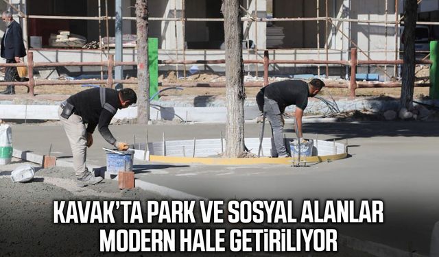 Kavak’ta park ve sosyal alanlar modern hale getiriliyor