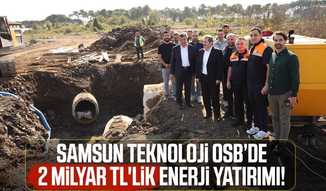 Samsun Teknoloji OSB’de 2 milyar TL'lik enerji yatırımı!
