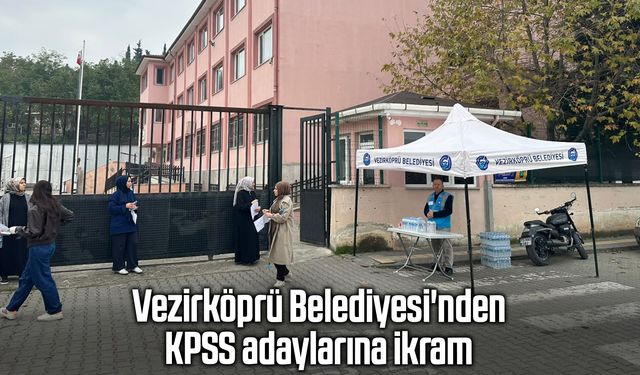 Vezirköprü Belediyesi'nden KPSS adaylarına ikram