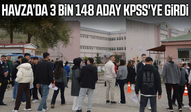 Havza’da 3 bin 148 aday KPSS'ye girdi