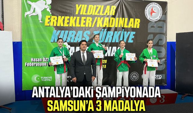 Samsunlu sporcular Türkiye üçüncüsü oldu
