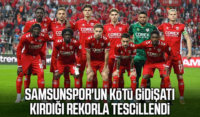 Samsunspor'un kötü gidişatı kırdığı rekorla tescillendi