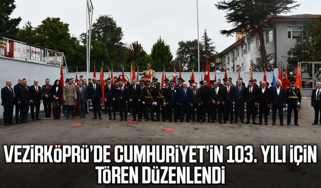 Vezirköprü’de Cumhuriyet’in 103. yılı için tören düzenlendi