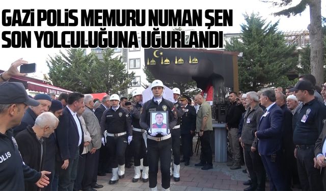 Gazi polis memuru Numan Şen son yolculuğuna uğurlandı