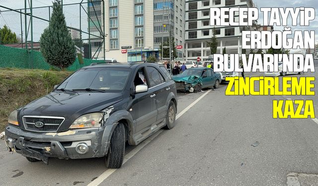 Samsun'da Recep Tayyip Erdoğan Bulvarı'nda zincirleme kaza