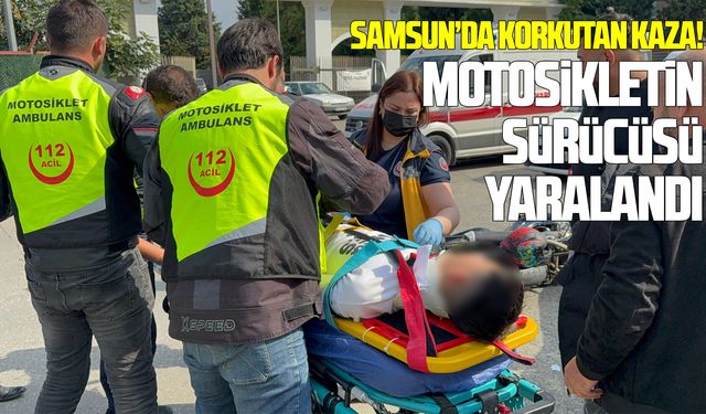 Samsun'da otomobil ile motosiklet çarpıştı