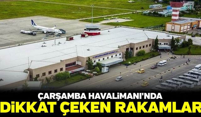 Çarşamba Havalimanı'nda dikkat çeken rakamlar