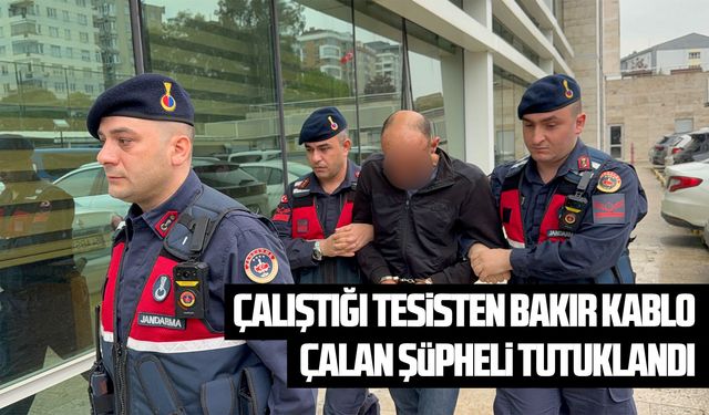 Samsun'da çalıştığı tesisten bakır kablo çalan şüpheli tutuklandı
