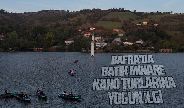 Bafra'da Batık Minare kano turlarına yoğun ilgi