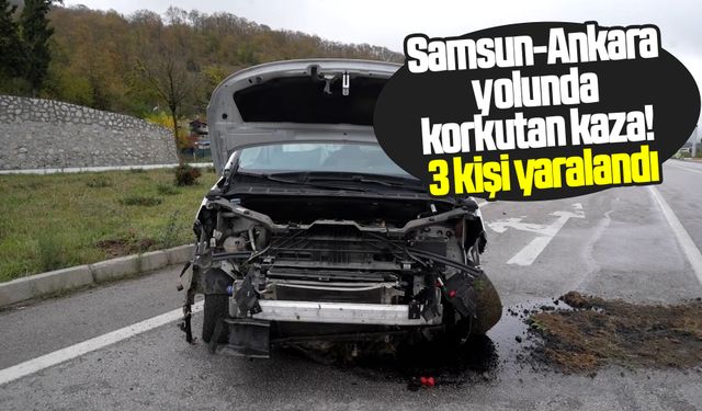 Samsun'da yağışlı hava kazayı beraberinde getirdi