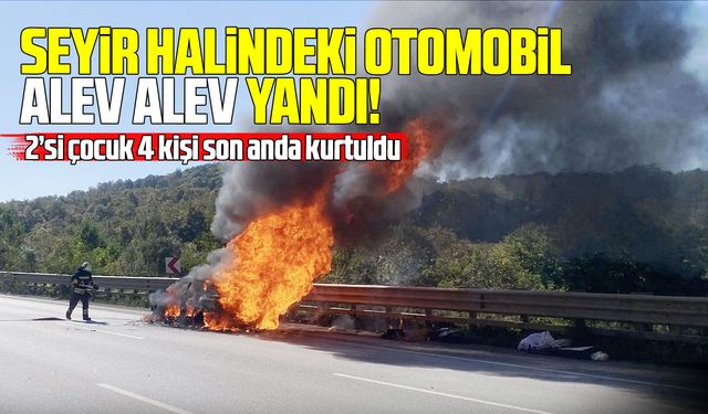 Samsun’da otomobil küle döndü