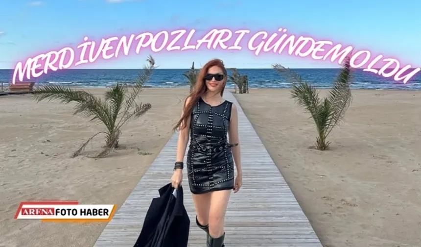 Oyuncu Mine Tugay'ın merdiven pozları gündem oldu !
