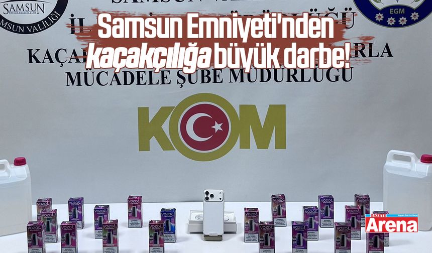 Samsun Emniyeti'nden kaçakçılığa büyük darbe