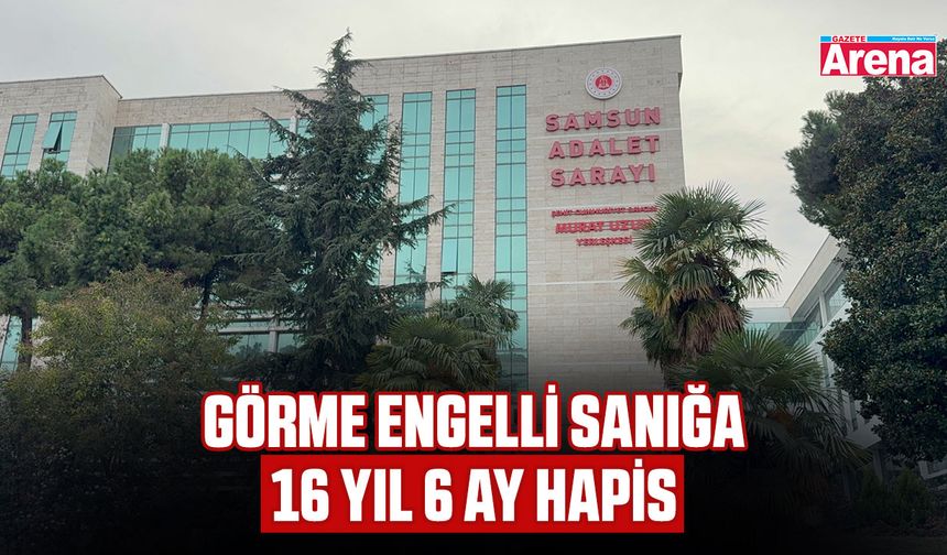 Görme engelli sanığa 16 yıl 6 ay hapis