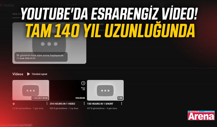 YouTube'da esrarengiz video! Tam 140 yıl uzunluğunda