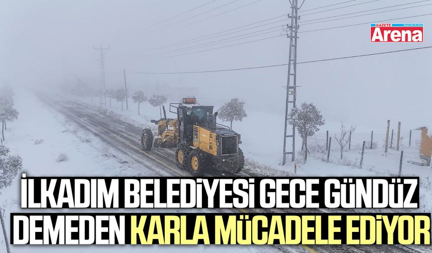 Samsun İlkadım'da kar mesaisi devam ediyor