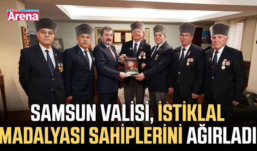 Samsun Valisi, İstiklal Madalyası sahiplerini ağırladı