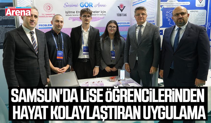 Samsun'da lise öğrencilerinden hayat kolaylaştıran uygulama