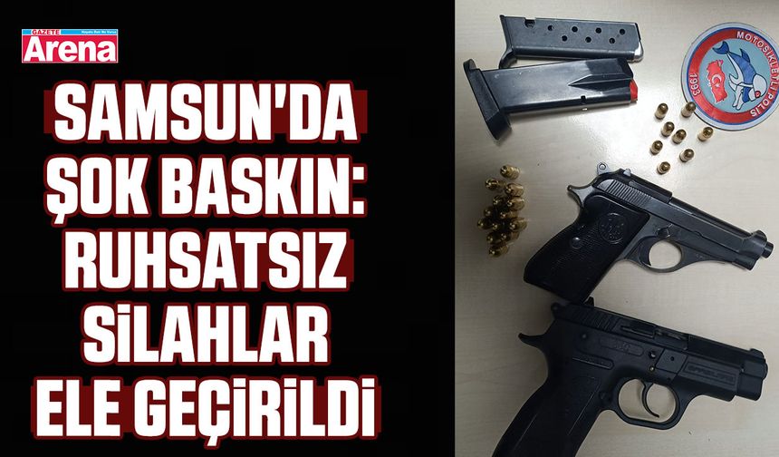Samsun'da şok baskın: Ruhsatsız silahlar ele geçirildi
