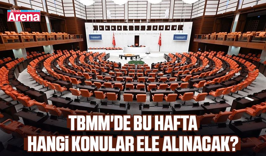 TBMM'de bu hafta hangi konular ele alınacak?