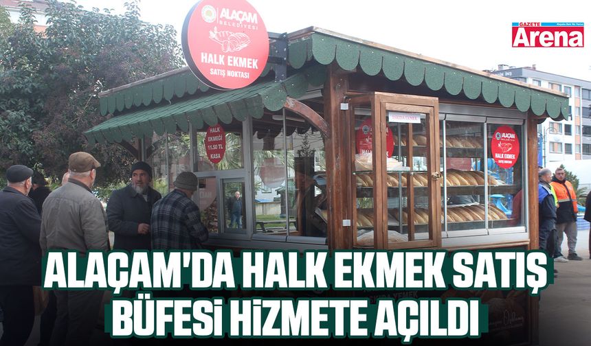 Alaçam'da halk ekmek satış büfesi hizmete açıldı