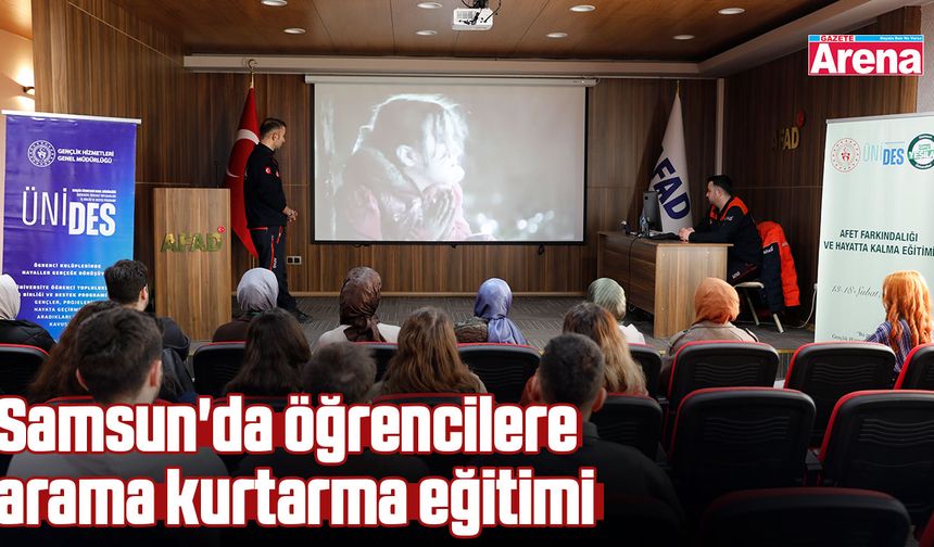 Samsun'da öğrencilere arama kurtarma eğitimi