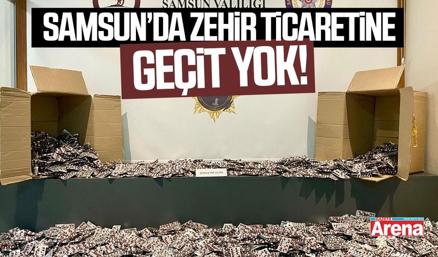 Samsun'da zehir tacirlerine darbe! 80 bin hap yakalandı