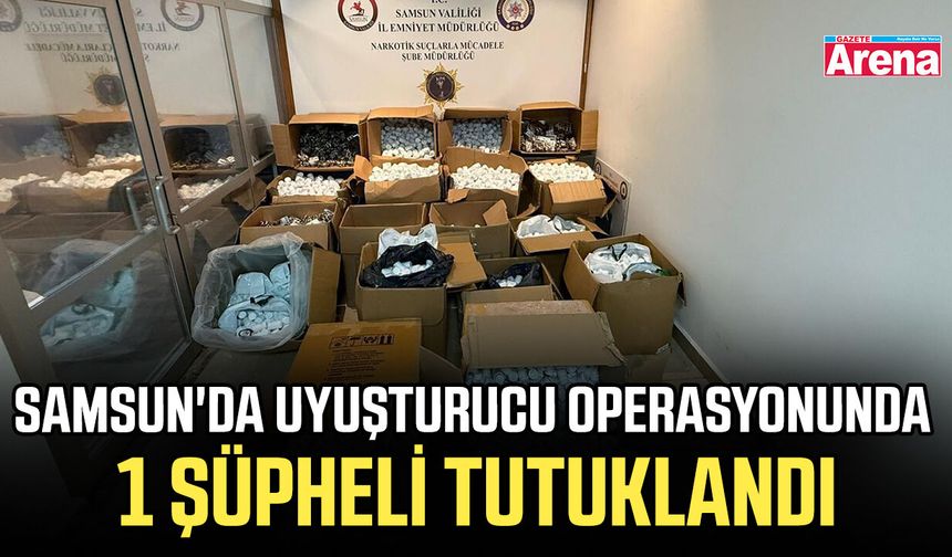 Samsun'da uyuşturucu operasyonunda 1 şüpheli tutuklandı