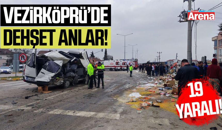 Samsun'da freni boşalan kamyon ortalığı savaş alanına çevirdi