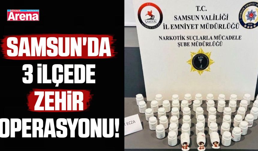 Samsun'da 3 ilçede zehir operasyonu!