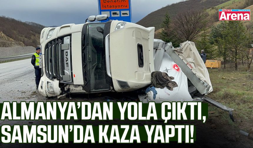 Samsun'da tır faciası! Direksiyon hakimiyetini kaybetti