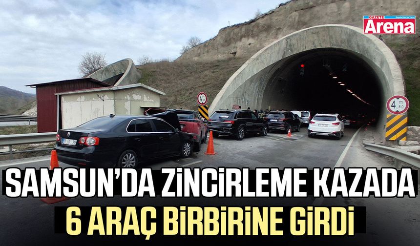 Samsun'da zincirleme kazada 6 araç birbirine girdi