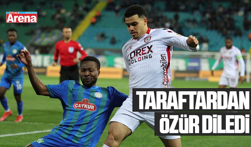 Samsunsporlu Elayis Tavsan taraftardan özür diledi