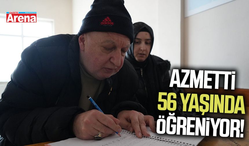 Samsun'da baba ve kız aynı kursta okuma yazma öğreniyor