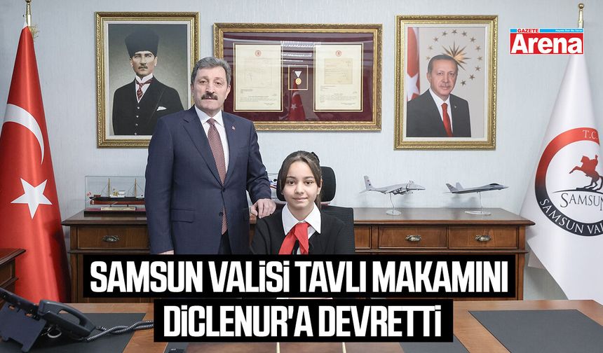 Samsun Valisi Orhan Tavlı makamını Diclenur'a devretti