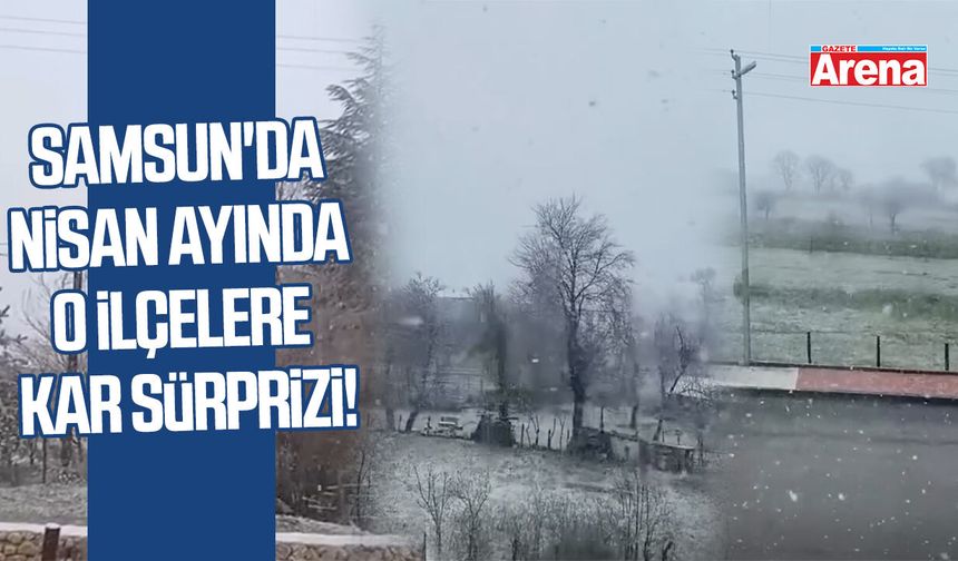 Samsun'da nisan ayında o ilçelere kar sürprizi