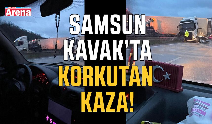 Samsun'da korkutan kaza!