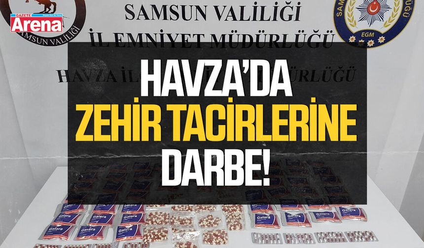Havza’da zehir tacirlerine darbe! Binlerce hap ele geçirildi
