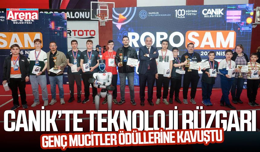 Canik’te teknoloji rüzgarı: Genç mucitler ödüllerine kavuştu