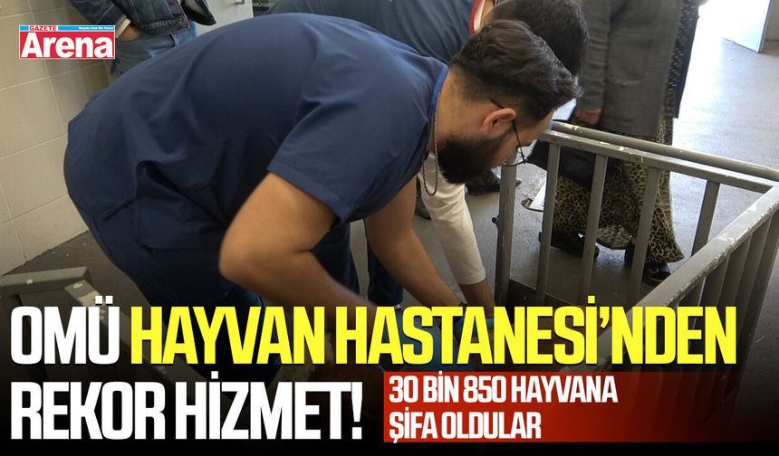 OMÜ Hayvan Hastanesi’nden rekor hizmet!