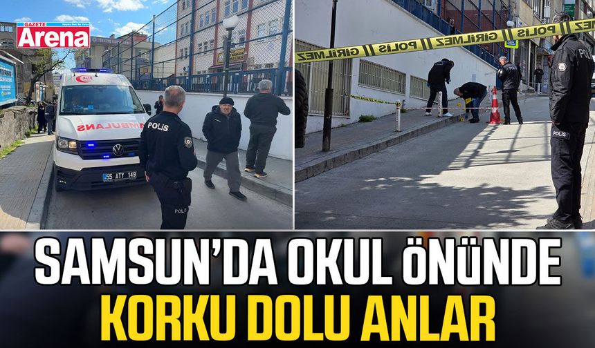 Samsun'da okul önünde silahlı saldırı! 2 yaralı