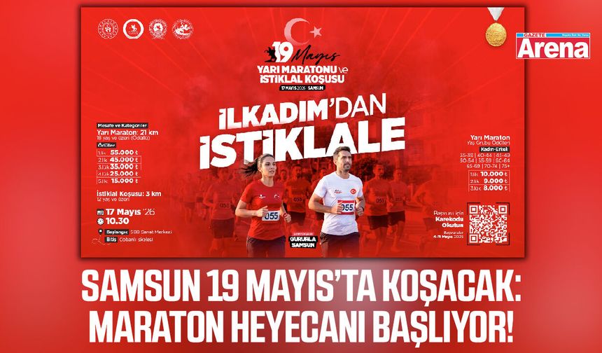 Samsun 19 Mayıs’ta koşacak: Maraton heyecanı başlıyor!
