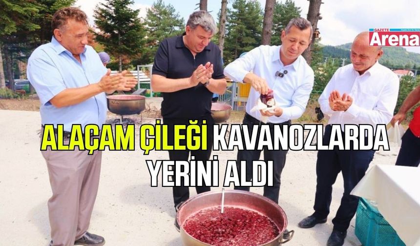 Alaçam çileği kavonozlarda yerini aldı