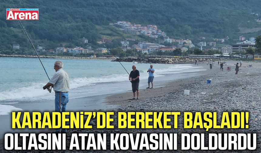 Karadeniz’de bereket başladı! Oltasını atan kovasını doldurdu
