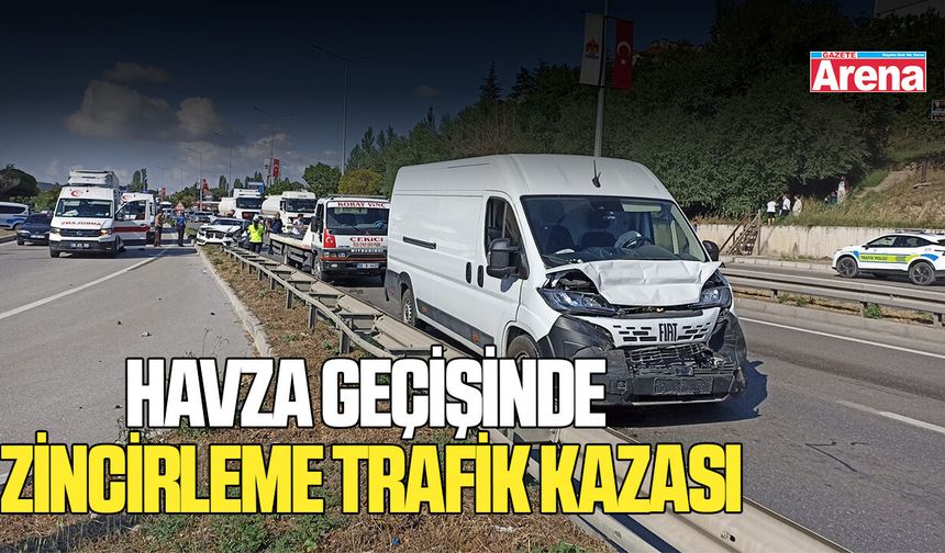 Havza geçişinde zincirleme trafik kazası: 2 kişi yaralandı