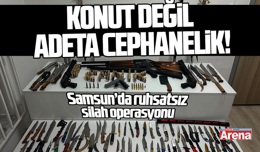 Samsun Emniyeti'nden ruhsatsız silah operasyonu