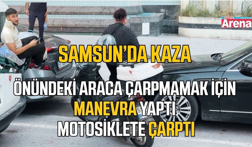 İlkadım'da motosiklet kazasında sürücü yaralandı