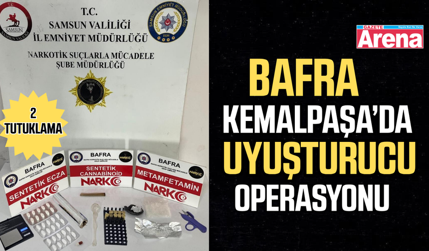 Samsun'da uyuşturucu operasyonunda 2 tutuklama