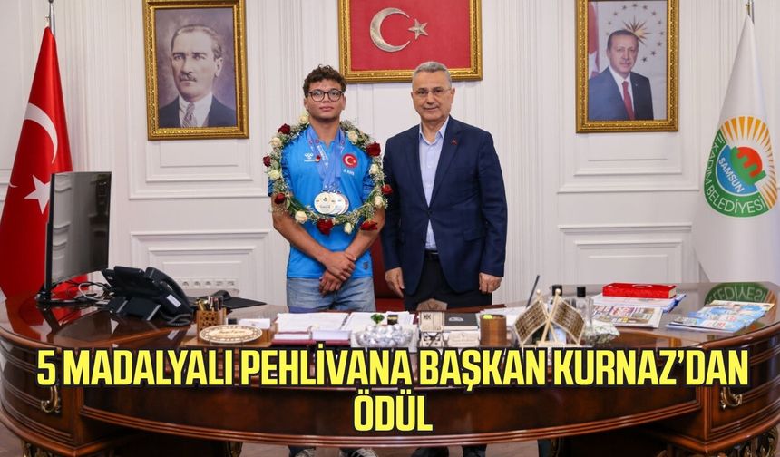 İlkadım’ın pehlivanı Oğuzhan Kaya’ya ödül!