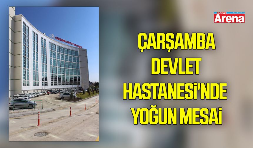 Samsun Çarşamba Devlet Hastanesi'nde yoğun mesai
